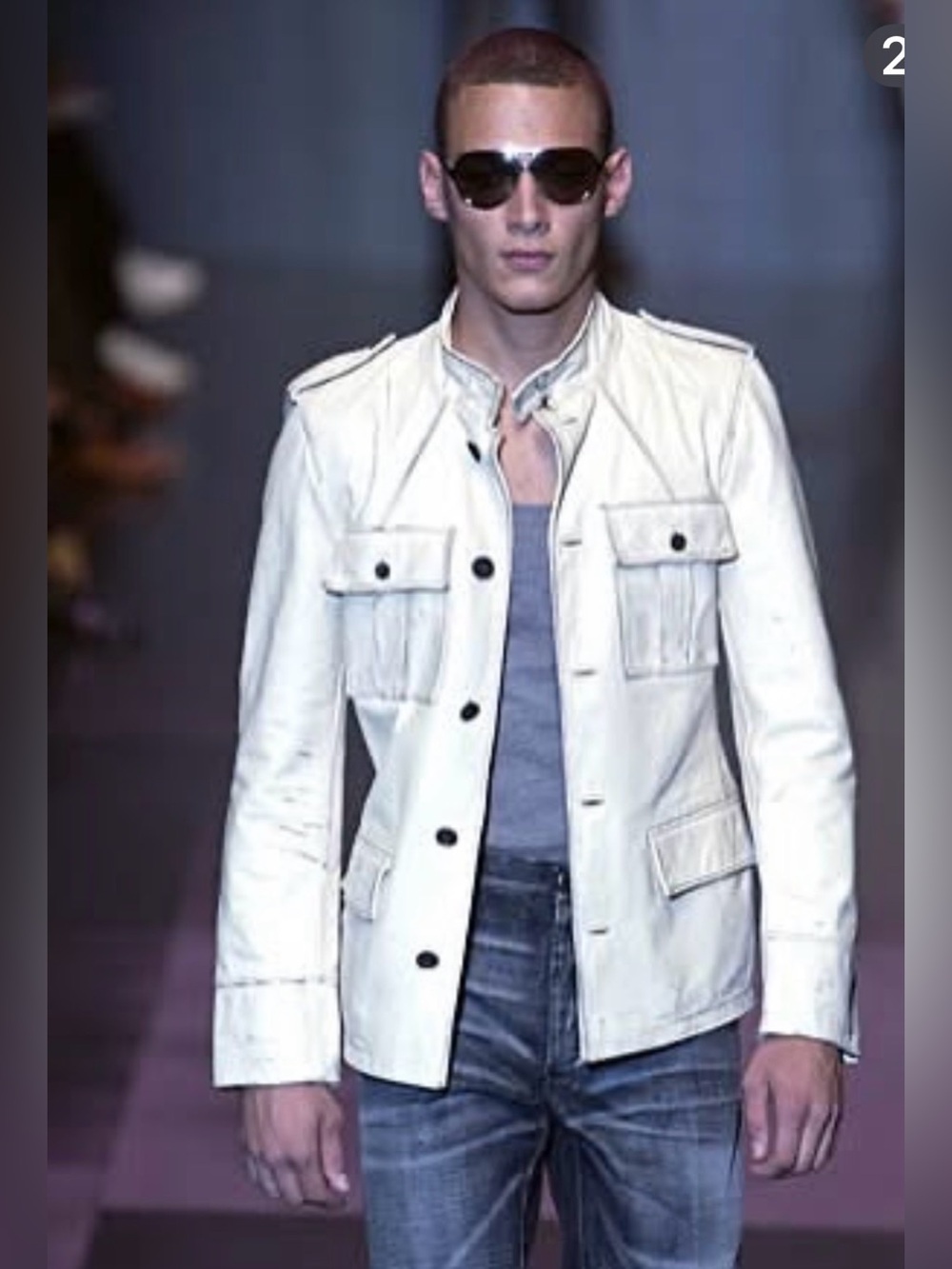 YVES SAINT LAURENT Rive Gauche by TOM FORD M65 LEATHER Jacket